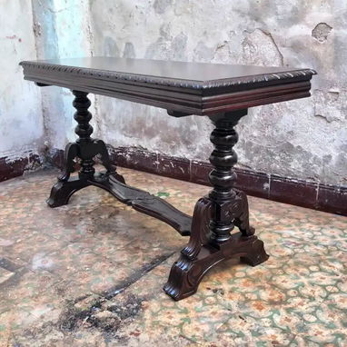 ⚜️ Mesa de centro antigua restaurada • Entrega incluida 🚛 [76] - Img 125552335