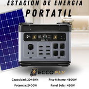 Estación de energía de 2400w pico 4800w y 2048wh con panel solar incluido de 430 watts en 1450 usd - Img 56182249