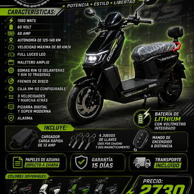 Moto eléctrica, moto de combustión, bicimoto, patineta eléctrica, triciclo, carro eléctrico, bicicleta eléctrica - Img 122787659