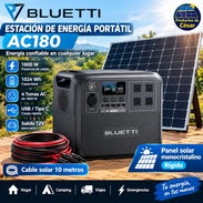 Estacion de energia Bluetti AC180 de 1800 wat, pico 2700, con 1152wh, cable de 10 metros y panel - Img 58438377