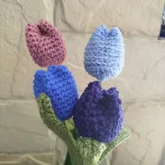 Ramos de flores artificiales tejidas a crochet - Img 55284013