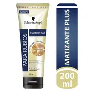 PARA RUBIAS, MATIZANTE PLUS SCHWARZKOPF EFECTO ANTI-AMARILLO 200 ML - Img 52405684