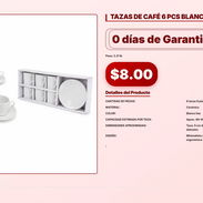 TAZAS DE CAFÉ 6 PCS BLANCAS . - Img 56933742