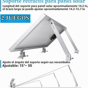 JUEGO DE 2 SOPORTES PARA PANEL SOLAR DE ALUMINIO AJUSTABLE - Img 58271787