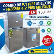 COMBO DE 9.1 PIES MILEXUS + FREEZER 4.2 PIES MILEXUS - Img 57706849