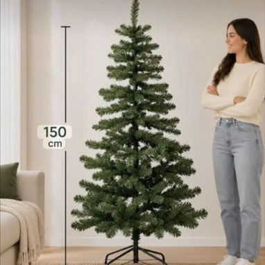 Árbol de Navidad artificial – 150 cm Precio: 40 USD  Árbol navideño artificial de tamaño práctico - 2/2