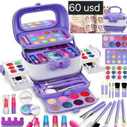 Maquillaje real no tóxico para niñas variedad de modelos y colores con muchos accesorios - Img 56971428