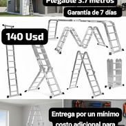 Escalera Multipropósito Plegable 3.7 metros, Garantía de 7 días, Entrega por un mínimo costo adicional para toda La Haba - Img 55786727