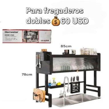 🔖Plateros metálicos para fregaderos sencillos y dobles - 2/10