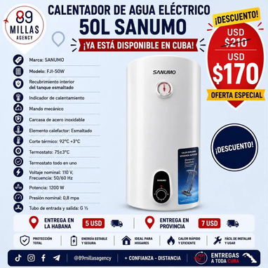 Calentador de agua eléctrico - Envío a toda Cuba - 2/2