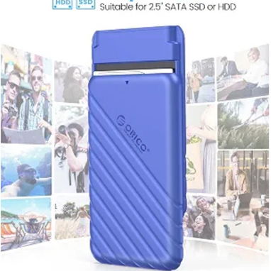 Cajita externa (enclosure) azul  discos 2.5" ORICO - 2/2