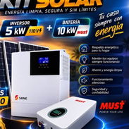 Kit solar inversor 5kw SRNE 110v + batería Must 10kw - Img 56654400
