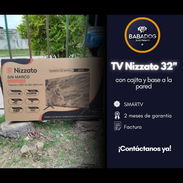 Tv Smart tv 32 Nizzato con cajita y base a la pared   Precio:190 usd 💸  2 mes de garantía - Img 55269389