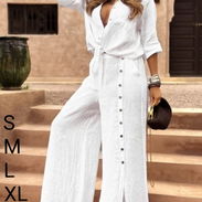 Conjunto de pantalón y blusa blanca de mujer - Img 55463851