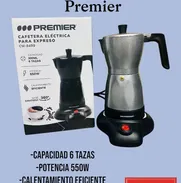 Vendo Cafetera eléctrica, Premier y Royal, 6 tazas -mensajería gratis - Img 50136686