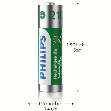 PHILIPS Paquete de 4 Pilas AA Recargables de 1.2V Ni-Mh 2500Mah - Img 123453869
