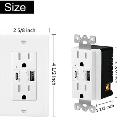 Toma con USB + Tipo C (4.2Amp) - Img 123620122