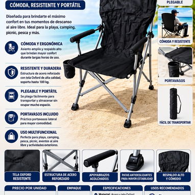 Silla de Playa plegable GANGA - 2/2