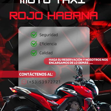 Agencia Moto Taxi Rojo Habana - Img 122362342