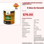 Ajuste perfecto en superficies de madera para este Lasur de 4L pro hoy VPT#-0175 - Img 55436075