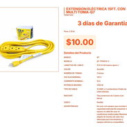 Extensión eléctrica Q7 con sistema de 3 tomas integradas hoy mismo pro VPT#-0133 - Img 55445195