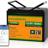 Batería con Bluetooth 12v 100a Ecoworthy LiFePO4 - Img 55999236