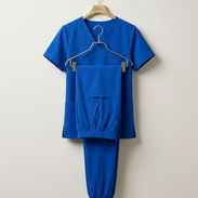 Traje de Uniforme Médico (Scrub) Azul Real • Cómodo y Elástico • Talla S 18usd - Img 56148574