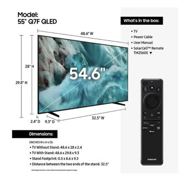 Samsung 55” Clase QLED Q7FB 4K Samsung Vision AI Smart TV 2025 - QN55Q7FBAFXZA - Img 116799136