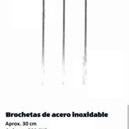 Vendo brochetas de acero inoxidable. 30 cm. - Img 58080688