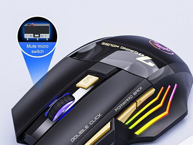 Mouse Gamer X7 Inalámbrico Recargable, luces RGB, clicks silenciosos y cable enmallado....Ver fotos....59201354 - Img 62328970