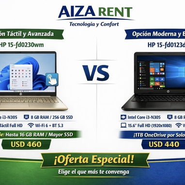 Venta de Laptops gama Premium: HP 15 Pulgadas INTEL CORE I3+ 8GB RAM + 256 GB SSD - Img 118188903