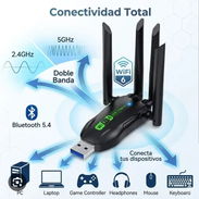 Adaptador USB WiFi 6 AX900 Bluetooth 5,4 antenas de doble banda 2,4G 5G WiFi6 - Img 56253861