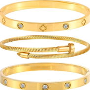 Pulseras Rígidas Cartier en Tendencia Traídas 🇺🇸 Oro Laminado 18K Disponible sólo la #1 - Img 50611309