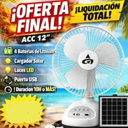 Ventilador de Mesa $45 usd Baterias de Litio Cargador Solar Luces Led Puerto USB Autonomía de 10 a 12 hrs Centro Habana - Img 55966307