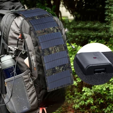 Cargador de panel solar portátil y plegable de 10 W, diseñado principalmente para actividades al aire libre como campame - 5/5