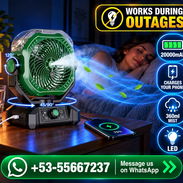 VENTILADOR PORTÁTIL RECARGABLE CON ATOMIZADOR DE AGUA - ¿Apagón? Este ventilador no se rinde (y te carga el celular) - Img 57645776