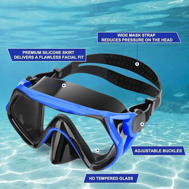 Juego de buceo , máscara de cristal templado y snorkel - Img 113105658