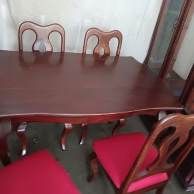 !Juego de comedor mesa y sillas de caoba! - 2/3