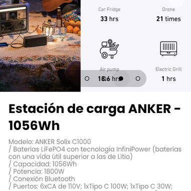 Estación de carga ANKER - 1056Wh Modelo: ANKER Solix C1000 - 5/5