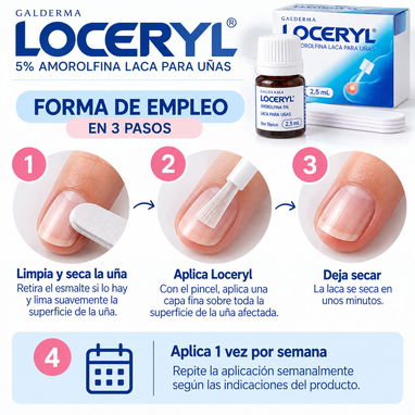 Uñas enfermas, 75 aplicaciones, onicomicosis, esmalte laca médica antiLOCERYL® 5% Amorolfina – Laca para uñas 💅✨ - 2/6
