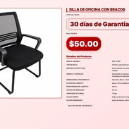 SILLA DE OFICINA CON BRAZOS . - Img 57103871