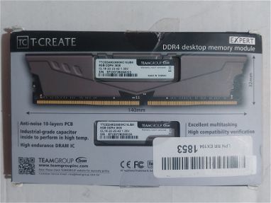 Ram T-Create disipadas 2x8gb 3600Mhz nuevas en su caja-50usd - Img main-image