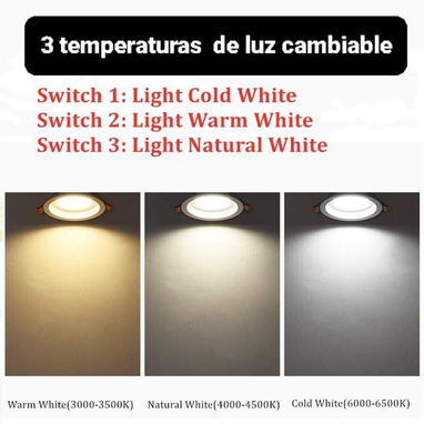 Dicroicas led 10, 12, 18 whatts. Lamparas para empotrar. Todos los modelos, falso techo, placas, mesetas, closet etc. - Img 87233363