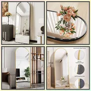 🛒 Espejos de cuerpo completo – con soporte y diseño arqueado - Img 57922422