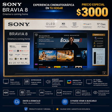 SONY BRAVIA 8 OLED 77” Smart TV google - Img 122411659