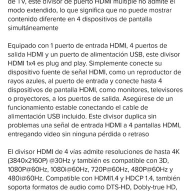 Splitter HDMI 4K 1*2 1*4 - Img 119524955