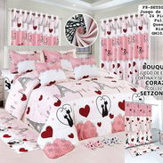 Juegos de edredon, sabanas, cortinas, alfombras y juego de baño **24pcs**tg95* - Img 55880362