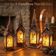 Kit de 4 farolitos navideños tipo iglesia (g2) - Img 58270974
