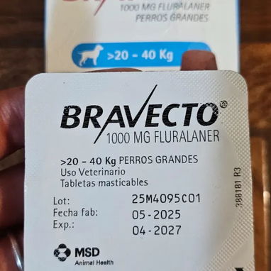Bravecto para perros grandes (20 Kg a 40 Kg) - Pastilla Masticable - Img 125167085