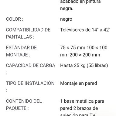SOPORTE PARA TV 14" A 42". Soporte de TV - Img 124820415